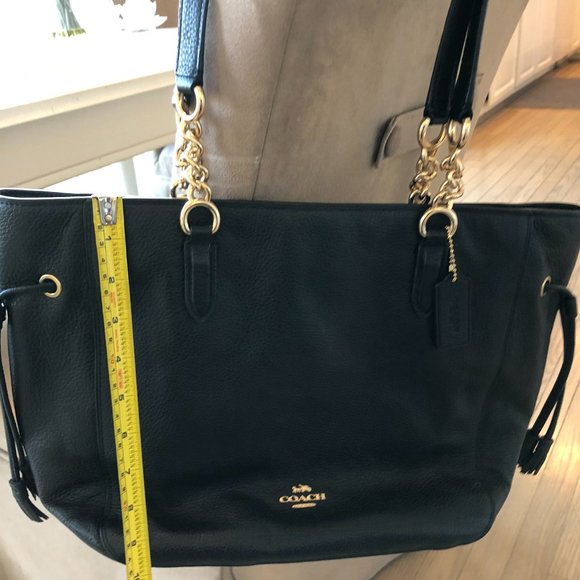 Coach black leather large handbag - Picture 9 of 13